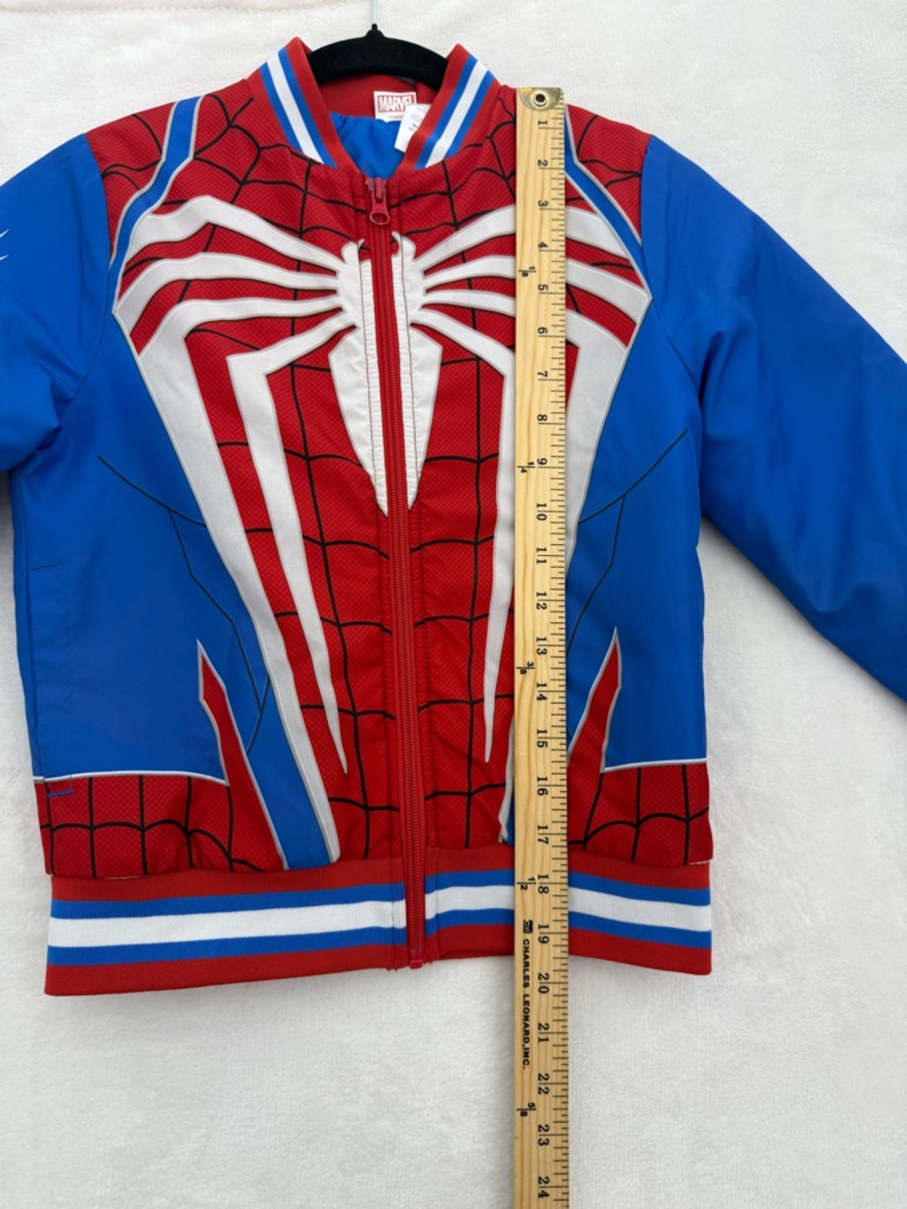 Marvel Boys Spider-Man Varsity Bomber Jacket Size 8 - Picture 2 of 10